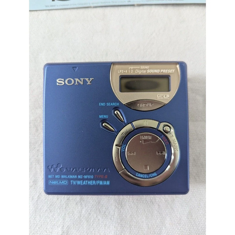Sony MZ-NF610 Type S Net MD MiniDisc Walkman Portable MD Player/Recorder (FM/AM)